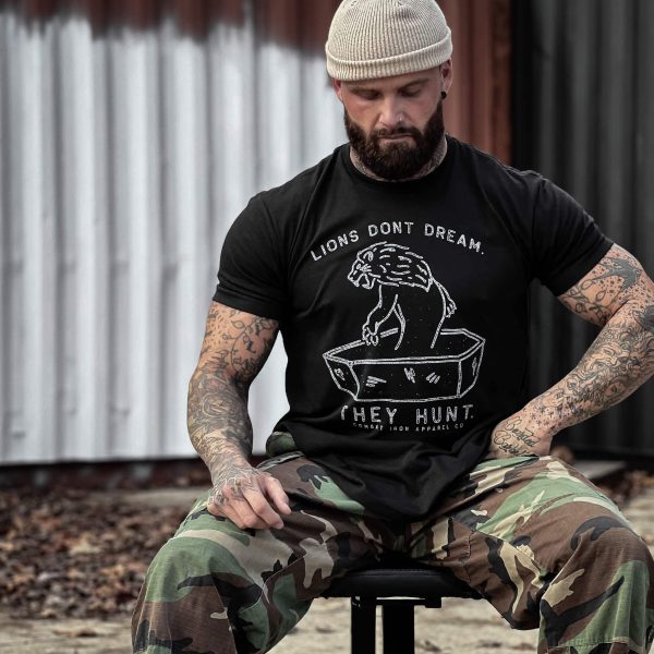 Lions Don t Dream. They Hunt. Men s T-Shirt Online now - Image 5
