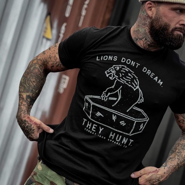 Lions Don t Dream. They Hunt. Men s T-Shirt Online now - Image 3